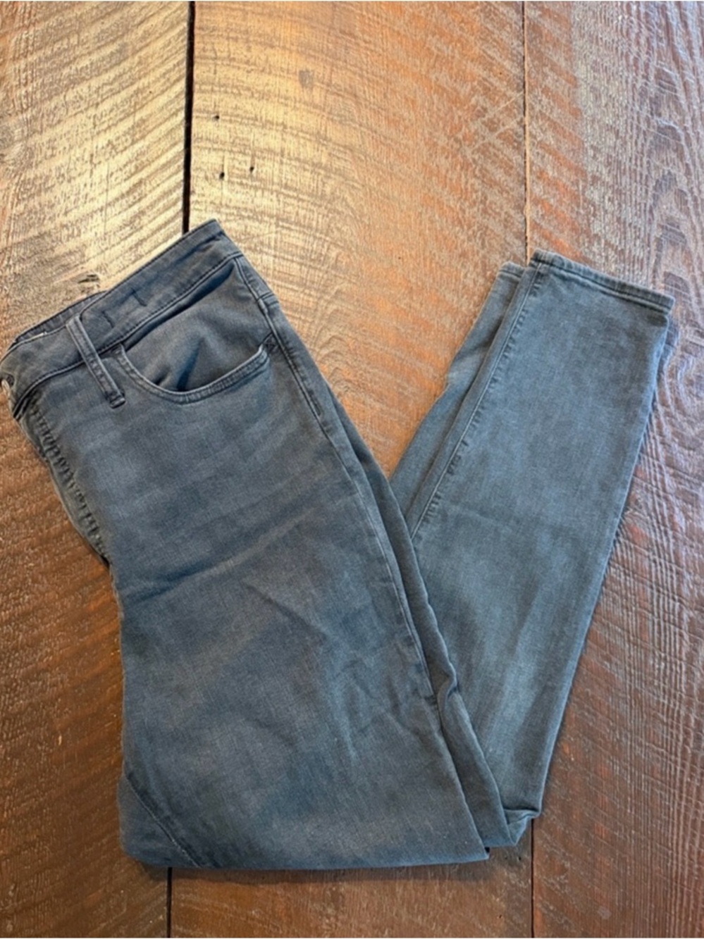 Madewell Curvy High Rise Skinny Gray Jeans Womens 33 Stretch Denim